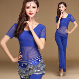 3 Pieces Belly Dancing Practice Wear Set
