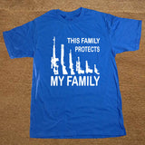 This Family Protects My Family Gun Statement Shirt